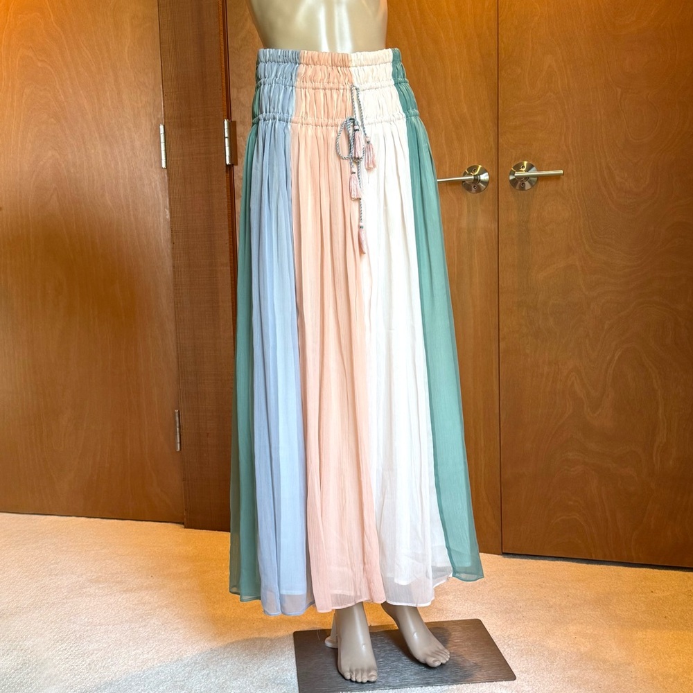 Antik Batik Smocked A-Line Maxi Skirt